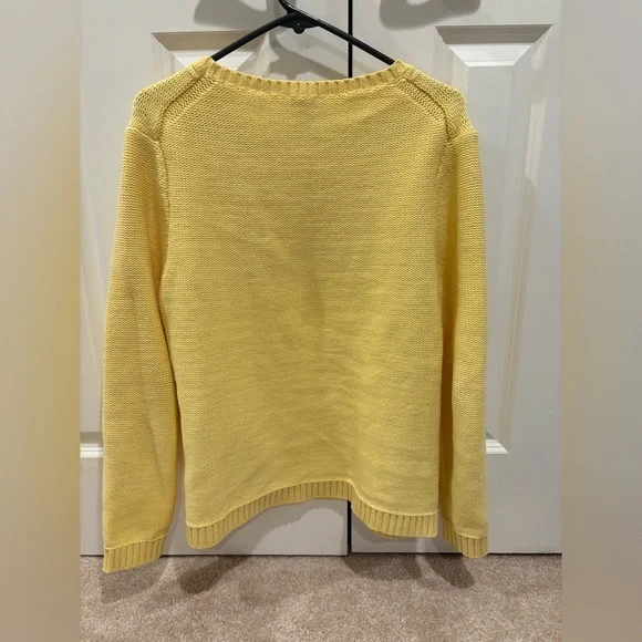 Yellow Chunky Cable Knit Sweater Oversized - Picture 3 of 6